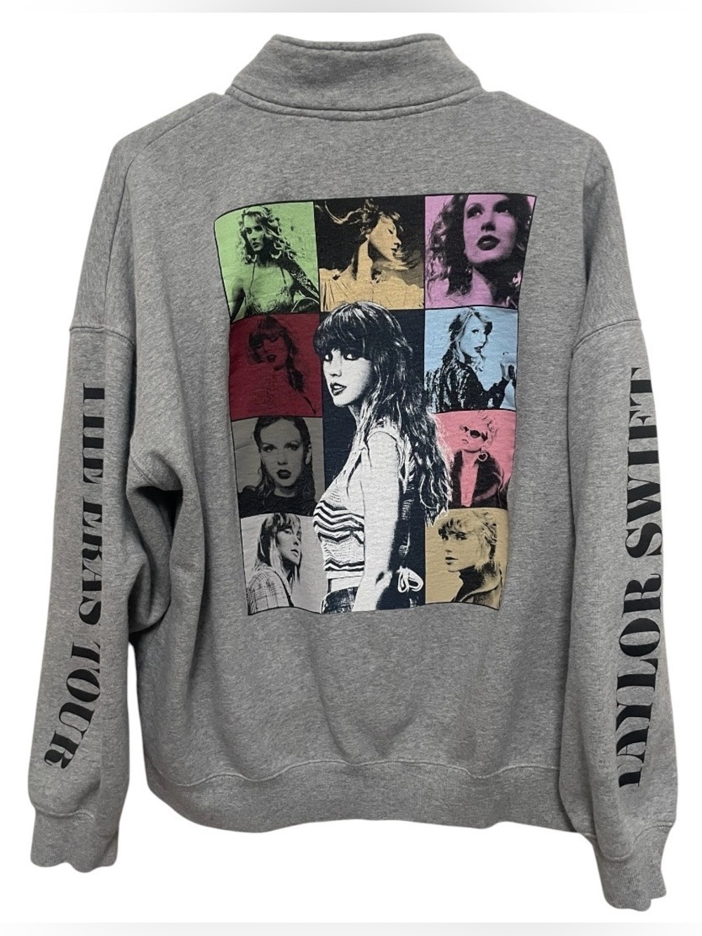 Taylor swift the eras tour grey quarter zip sweatshirt